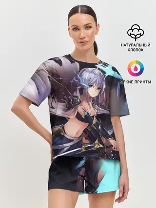 Женская пижама с шортами / ФЭНТЕЗИ АНИМЕ-ВОИТЕЛЬНИЦА