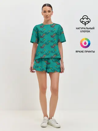 Женская пижама с шортами / Утка