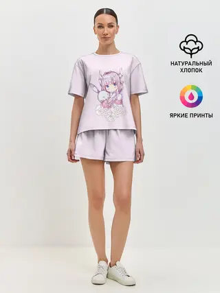 Женская пижама с шортами / Дракон-Горничная Кобаяши