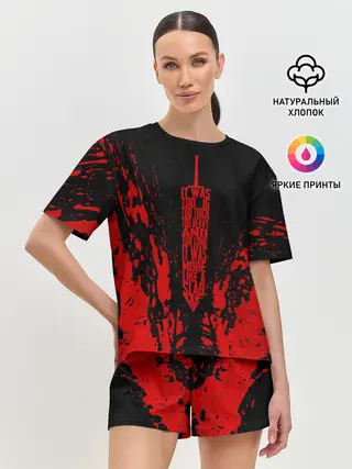 Женская пижама с шортами / BERSERK sword red