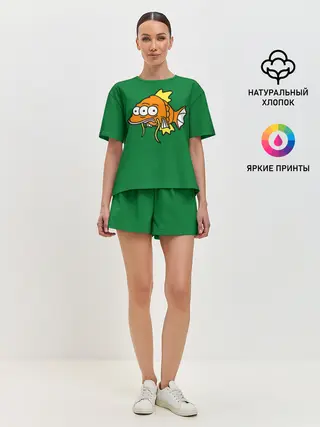 Женская пижама с шортами / Радиоактивная Рыбка