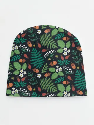 Детская шапка / Forest leaves invert