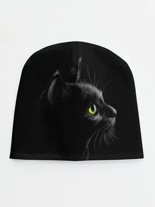 Детская шапка / Черный кот
