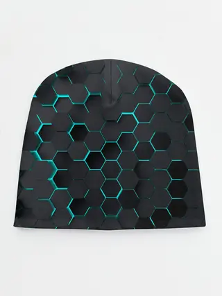 Детская шапка / 3D соты BLUE