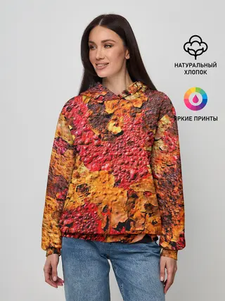 Женское худи / Живопись коррозии металла