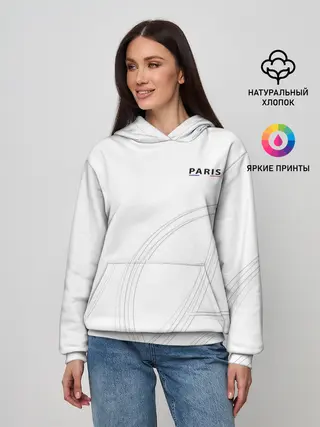 Женское худи / PSG | Core Big Logo White