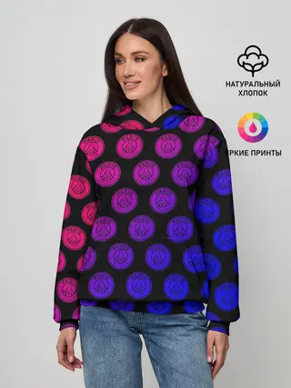 Женское худи / ПСЖ Неон