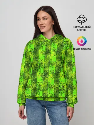 Женское худи / Неоновый полосатый узор