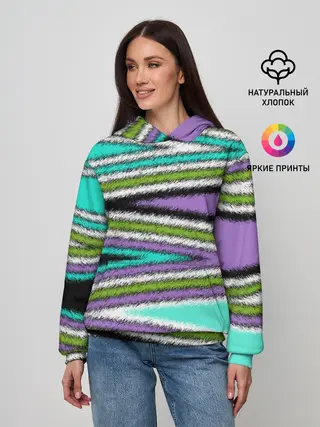 Женское худи / Абстрактный асимметричный