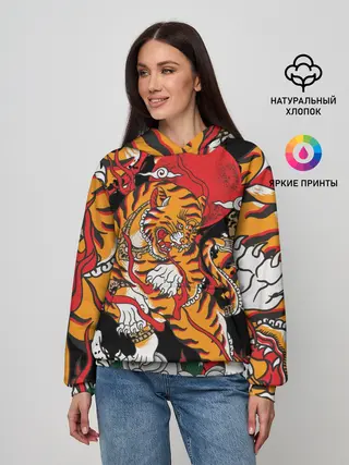 Женское худи / Самурайский тигр