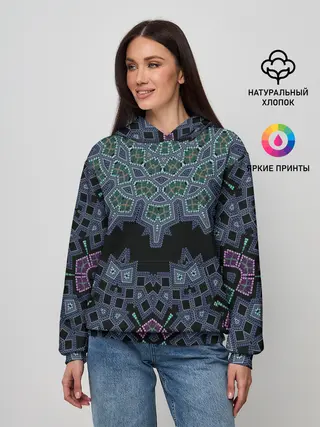 Женское худи / Перламутровый узор восточный