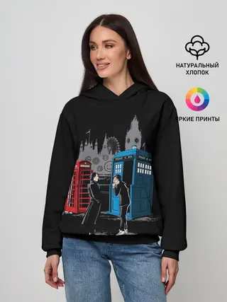 Женское худи / Шерлок х Доктор