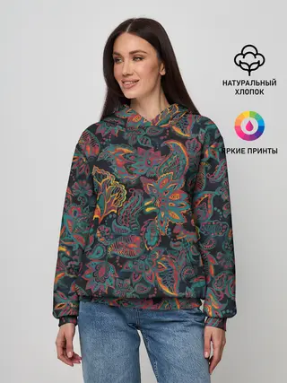 Женское худи / Узор пейсли