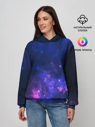 Женское худи / Неоновый космос
