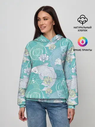 Женское худи / Карпы Кои