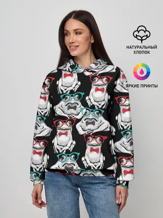 Женское худи / Лягушки в очках