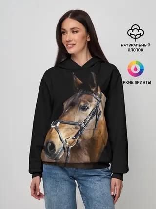 Женское худи / Гнедая лошадь