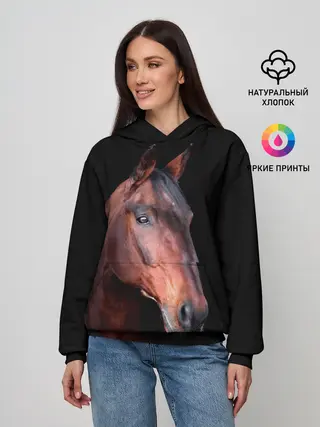 Женское худи / Гнедая лошадь