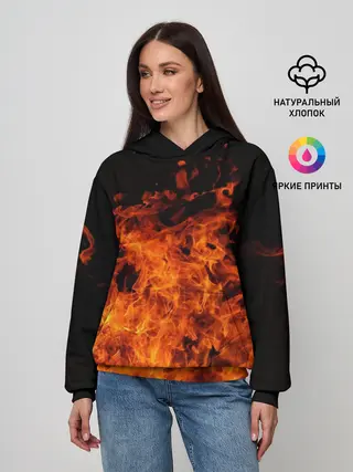 Женское худи / Огонь