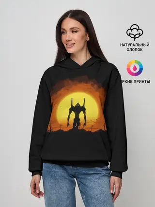 Женское худи / evangelion yellow planet