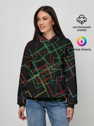 Женское худи / Линейная Абстракция