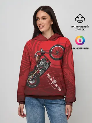 Женское худи / Vintage chopper motorcycle