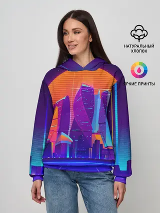 Женское худи / НЕОНОВЫЙ ГОРОД