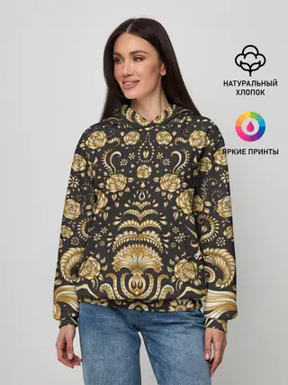 Женское худи / Gold & Black