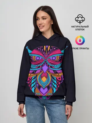 Женское худи / Неоновая сова