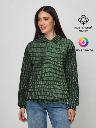 Женское худи / Кожа Крокодила