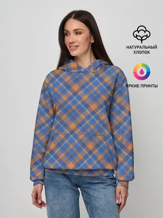 Женское худи / Клеточный узор