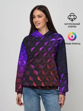 Женское худи / Неоновая Текстура