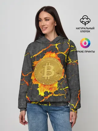 Женское худи / Вулканический Биткоин