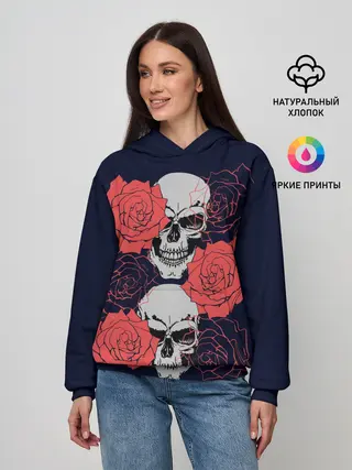 Женское худи / Rose Skull