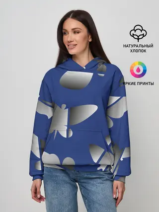 Женское худи / градиентные бабочки