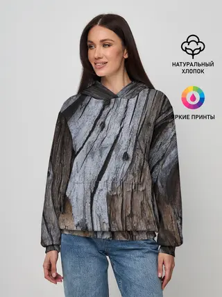 Женское худи / Древесная кора