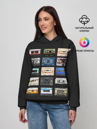 Женское худи / Музыкальные касеты