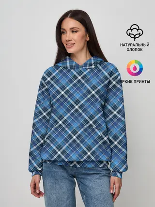 Женское худи / Текстура в клетку