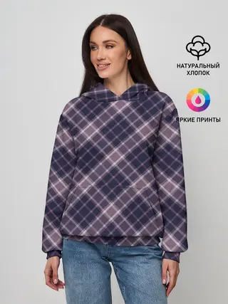 Женское худи / Текстура в клетку