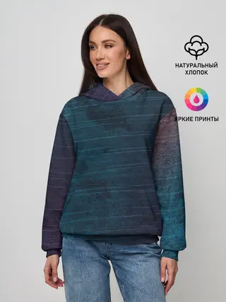 Женское худи / Texture. Blue Ripples