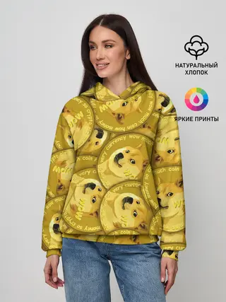 Женское худи / DOGECOIN / DOGE / ДОГИКОИН