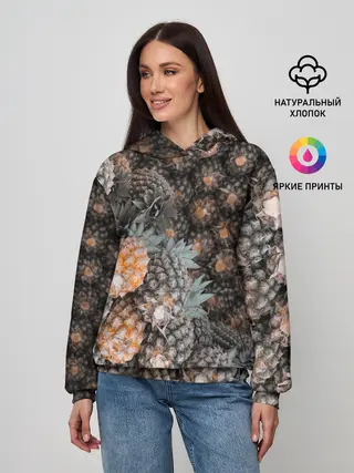 Женское худи / Спелые ананасы