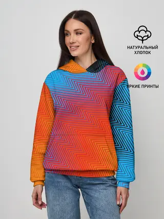 Женское худи / ГРАДИЕНТ АБСТРАКЦИЯ / GRADIENT