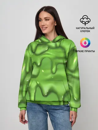 Женское худи / Green Slime