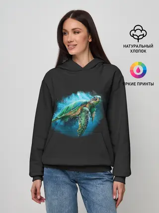 Женское худи / Морская черепаха