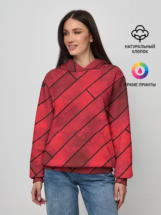 Женское худи / Red Boards Texture