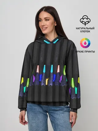 Женское худи / Цветные Карандаши