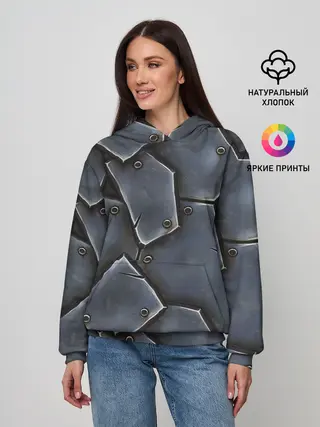 Женское худи / ЖЕЛЕЗНЫЕ ПЛИТЫ / БРОНЯ