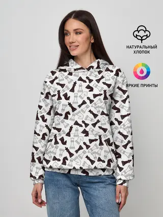 Женское худи / Шахматные Фигуры