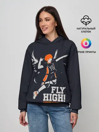 Женское худи / fly high! Шоё Хината Haikyuu!!